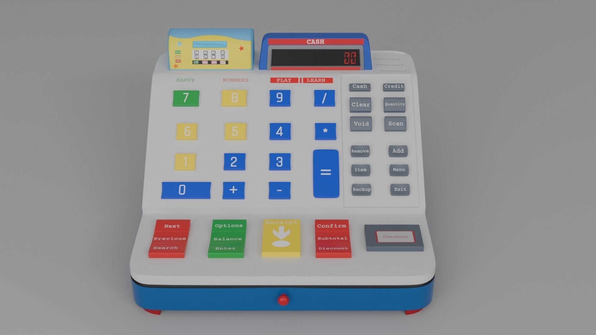 Play Cash Register Low-poly 3D model_3