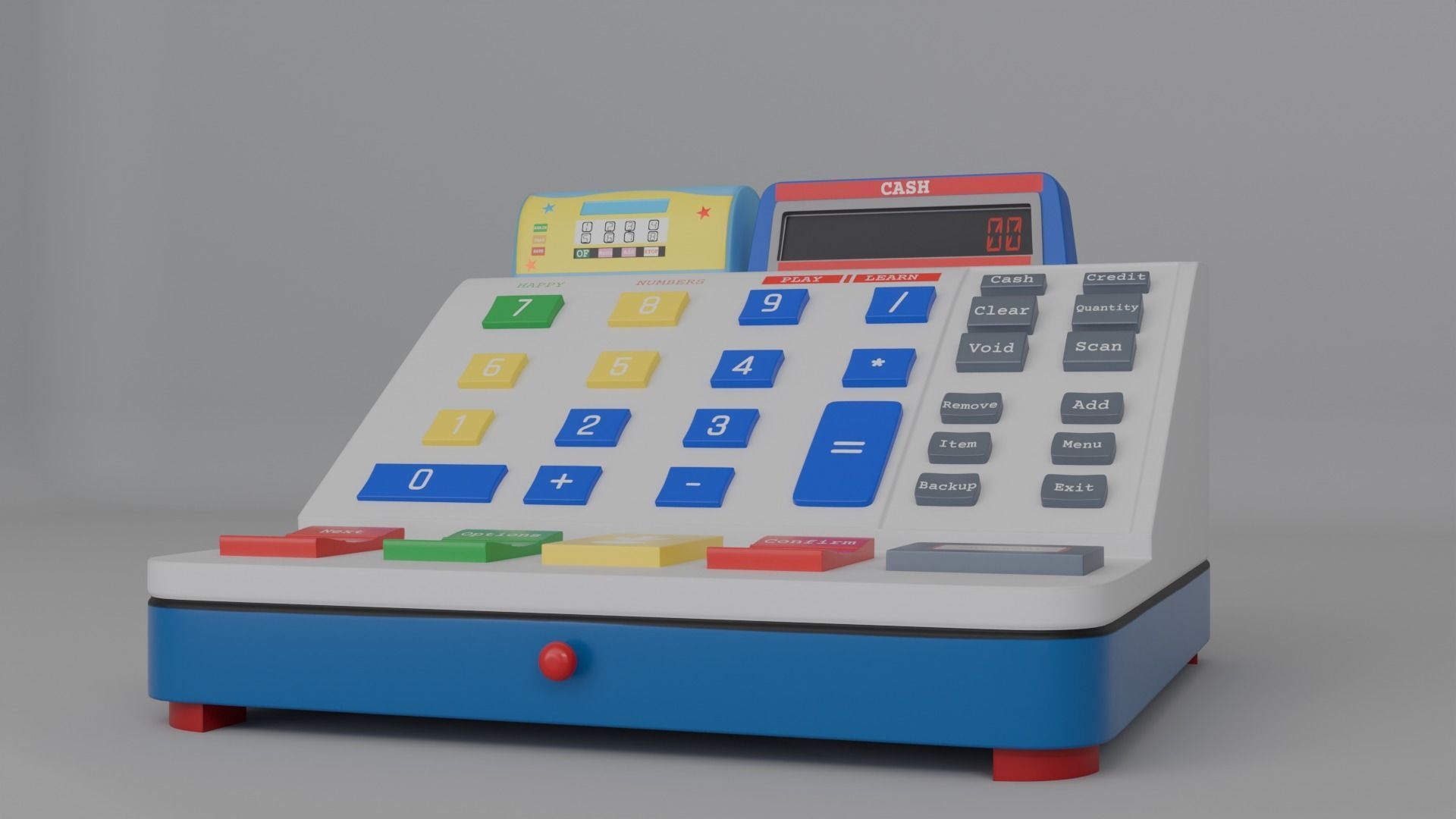 Play Cash Register Low-poly 3D model_1