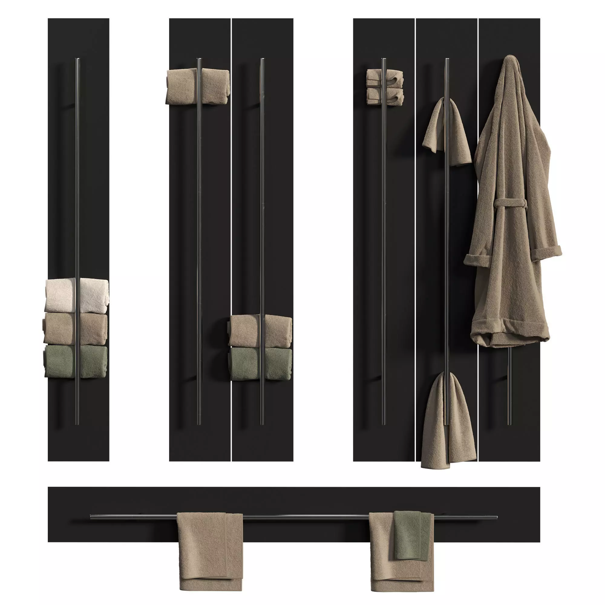 Bathroom Accessories Set 3D model