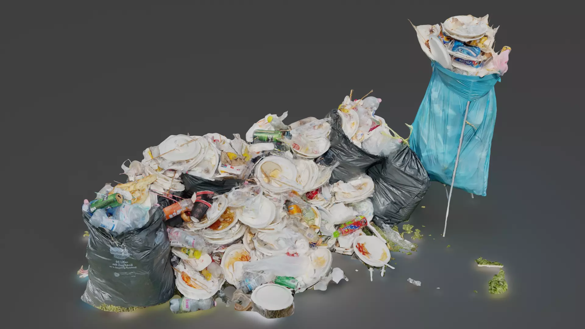 Food garbage trash 3D model_0