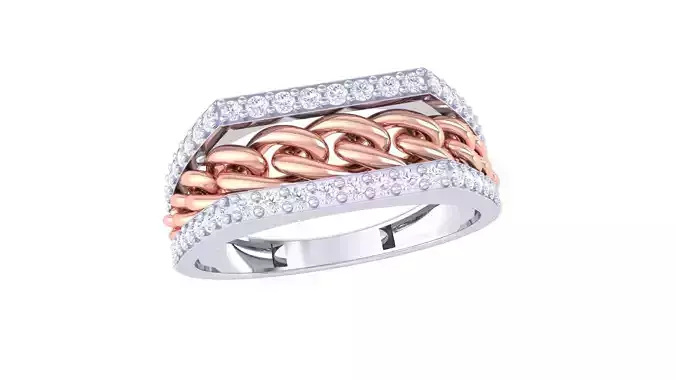 Mens gemstone diamond men Ring with details images 14 3D print model