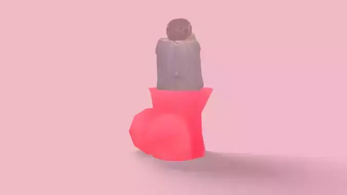 cactus pot Low-poly 3D model