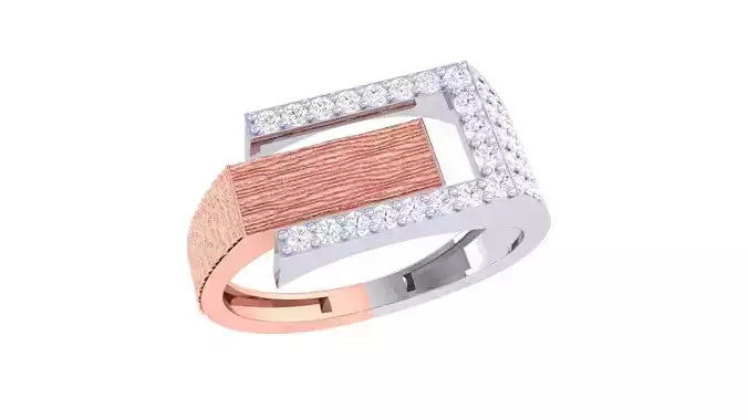 Mens gemstone diamond men Ring with details images 10 3D print model