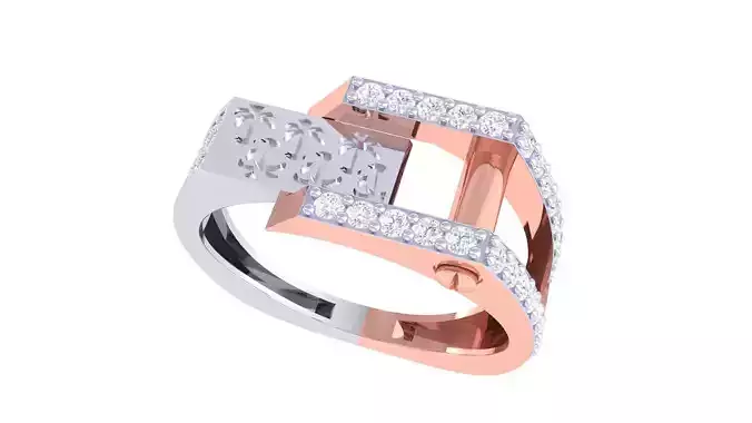 Mens gemstone diamond men Ring with details images 06 3D print model