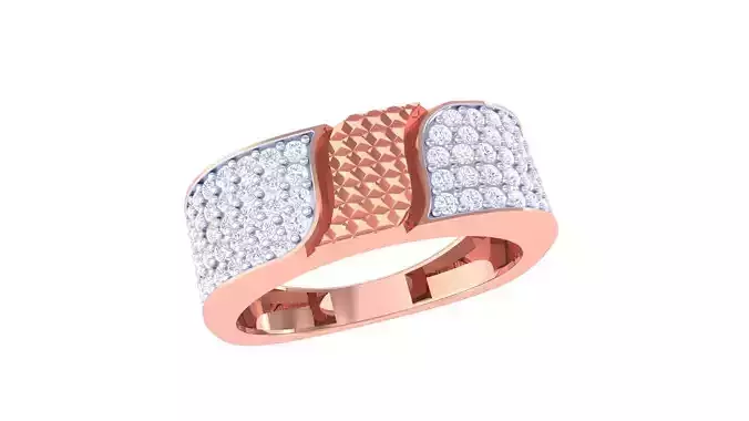 Mens gemstone diamond men Ring with details images 05 3D print model