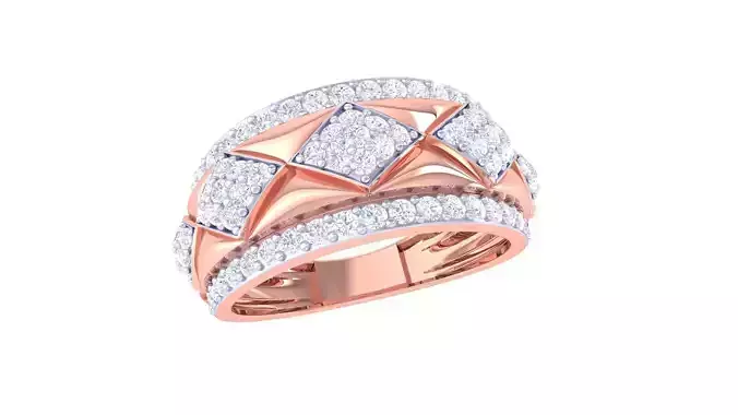 Mens gemstone diamond men Ring with details images 04 3D print model