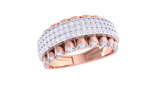 Mens gemstone diamond men Ring with details images 03 3D print model