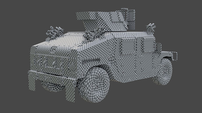 Hummer Humvee M1151 detailed military vehicle 3D model 7