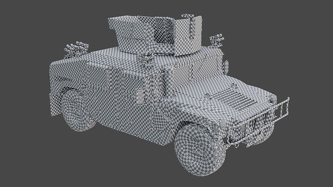 Hummer Humvee M1151 detailed military vehicle 3D model 5