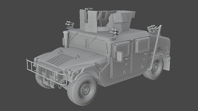 Hummer Humvee M1151 detailed military vehicle 3D model 2