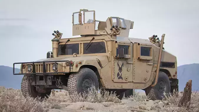 Hummer Humvee M1151 detailed military vehicle 3D model