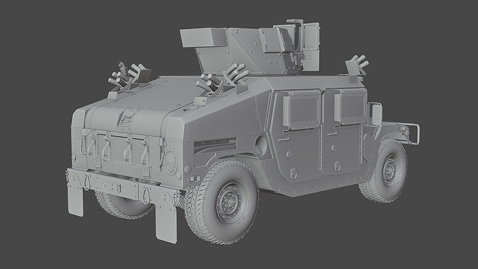 Hummer Humvee M1151 detailed military vehicle 3D model 6