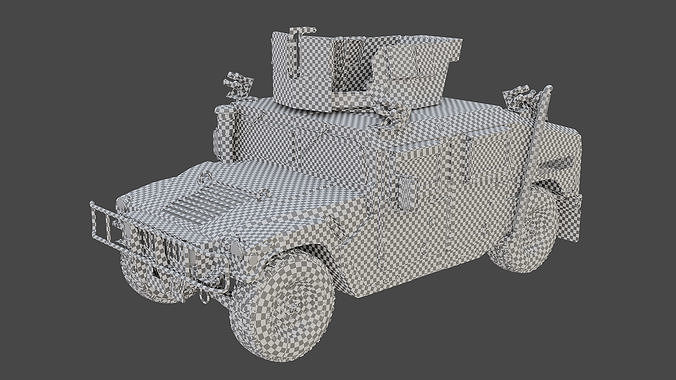 Hummer Humvee M1151 detailed military vehicle 3D model 3