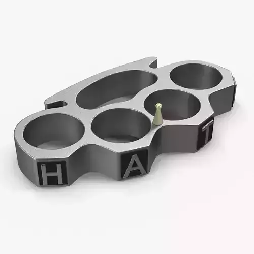 Brass Knuckles HATE Low-poly 3D model