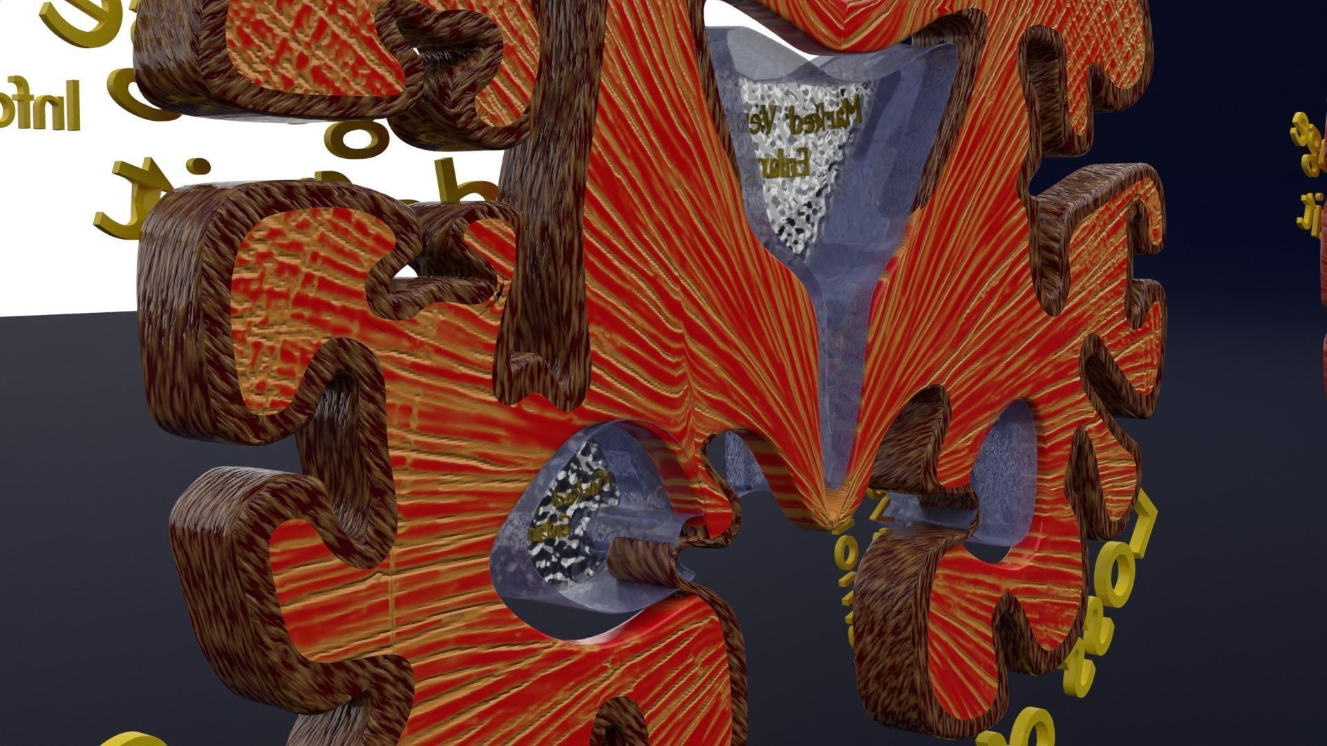 Alzheimer Disease Brain coronal slice 3D model_20