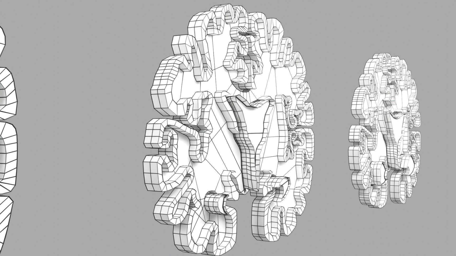 Alzheimer Disease Brain coronal slice 3D model_54