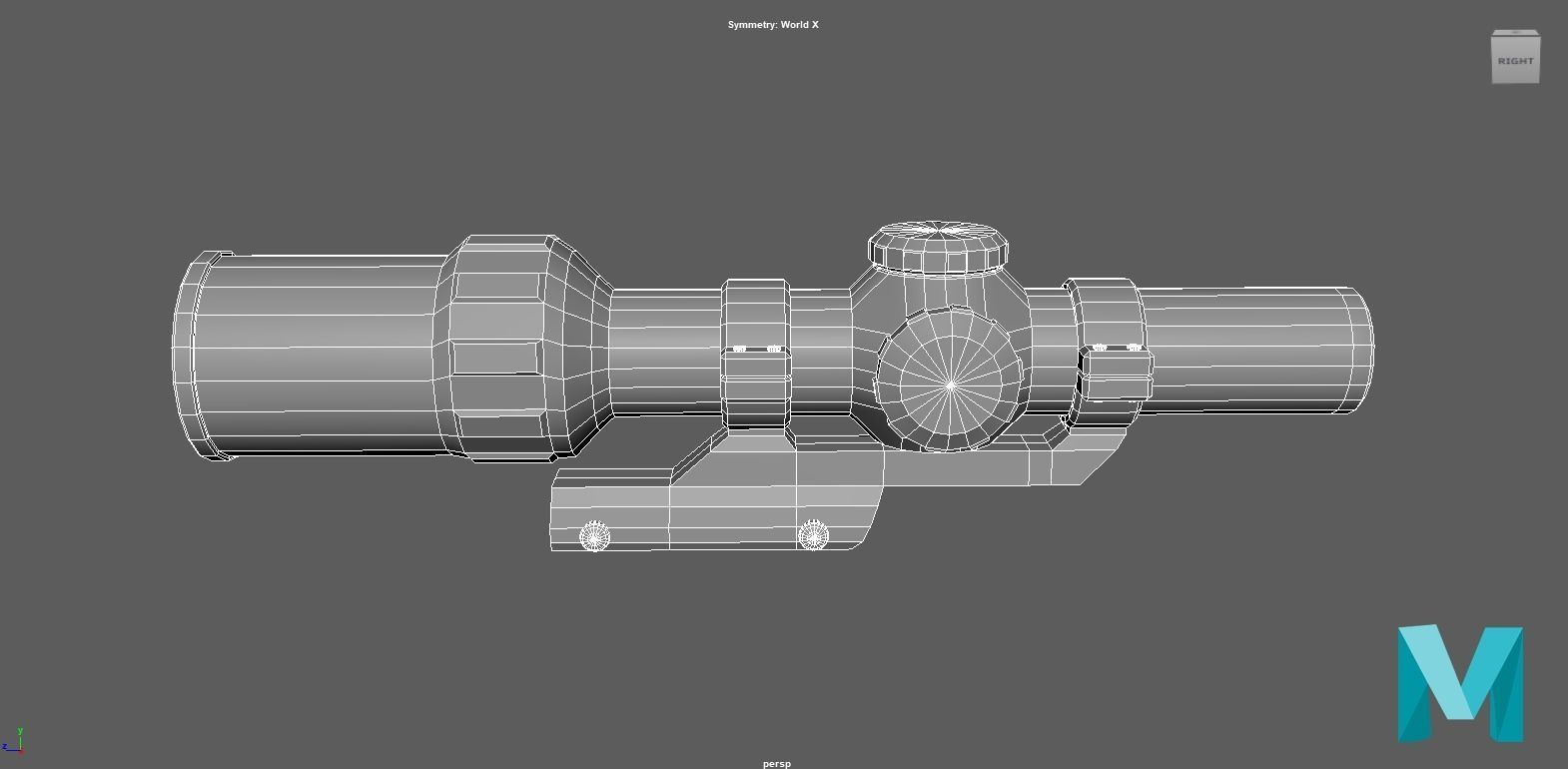 Scope 6X Low-poly 3D model_8
