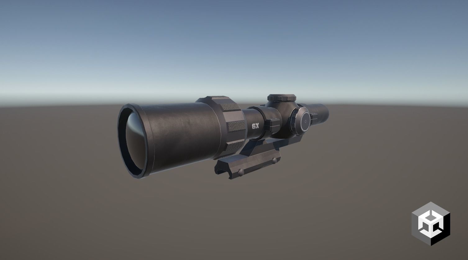 Scope 6X Low-poly 3D model_9