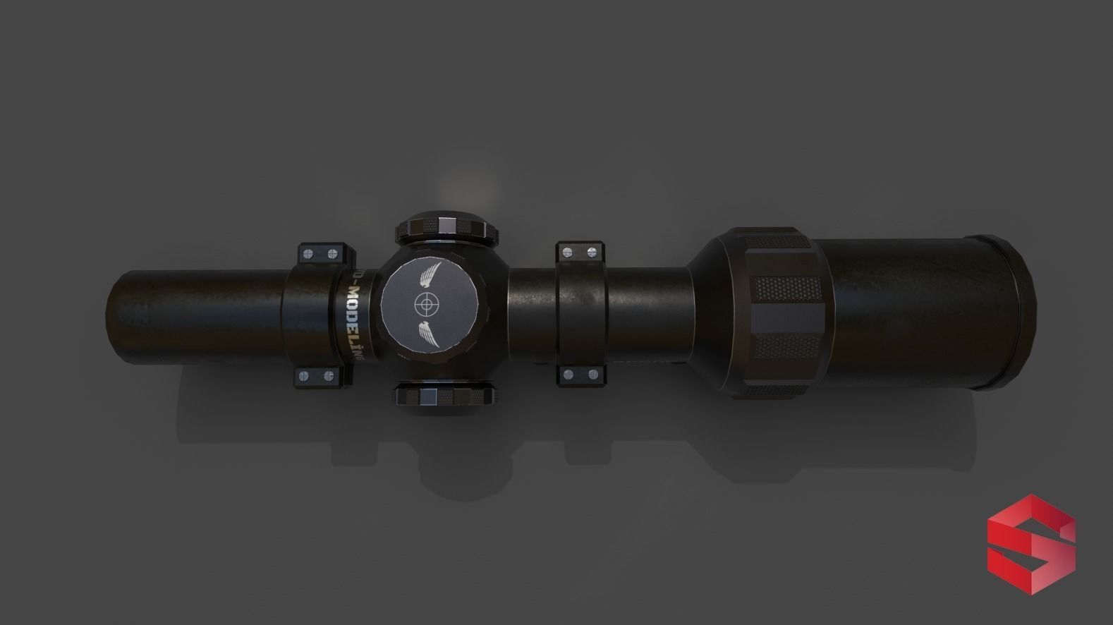 Scope 6X Low-poly 3D model_6