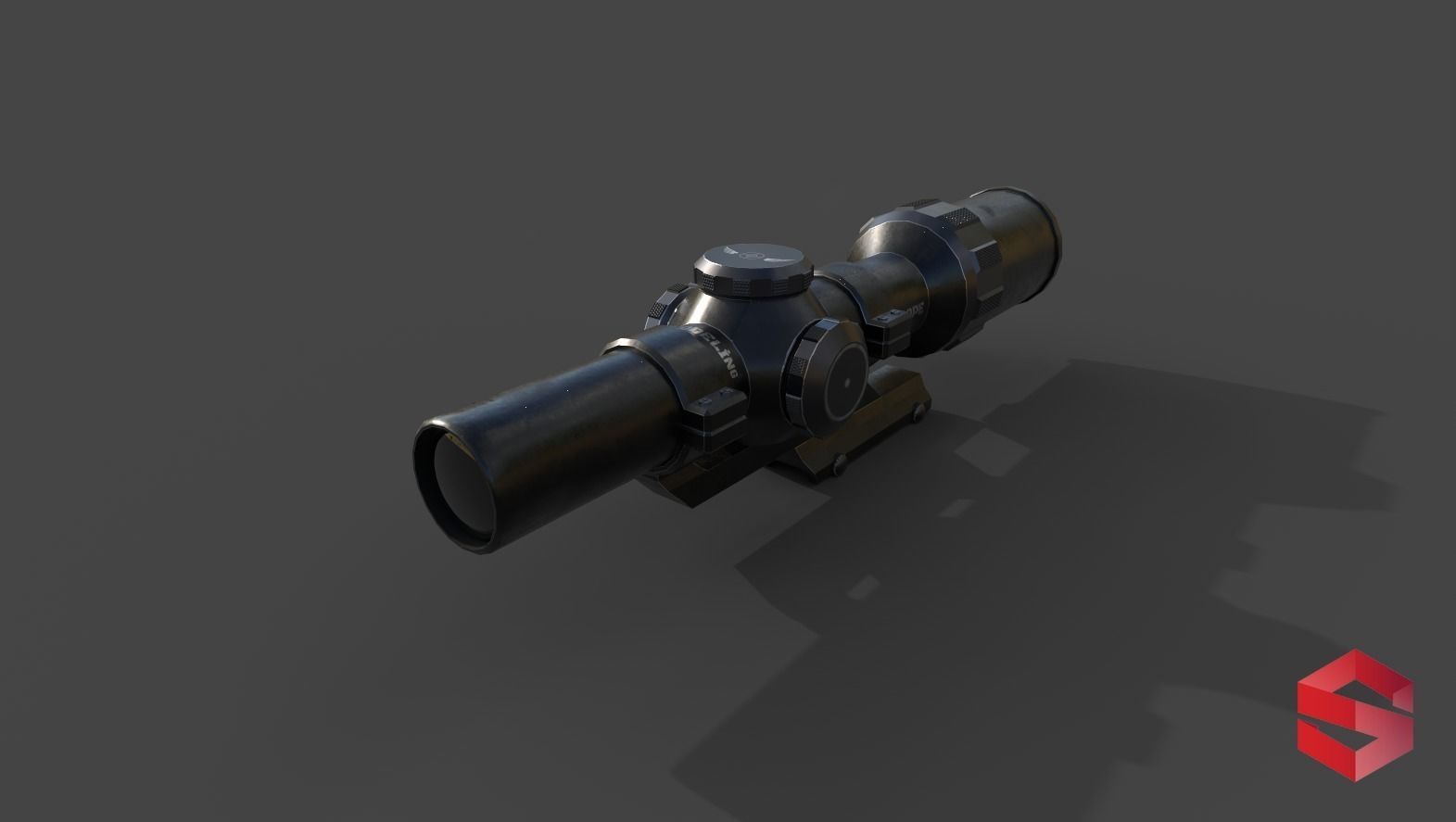 Scope 6X Low-poly 3D model_3