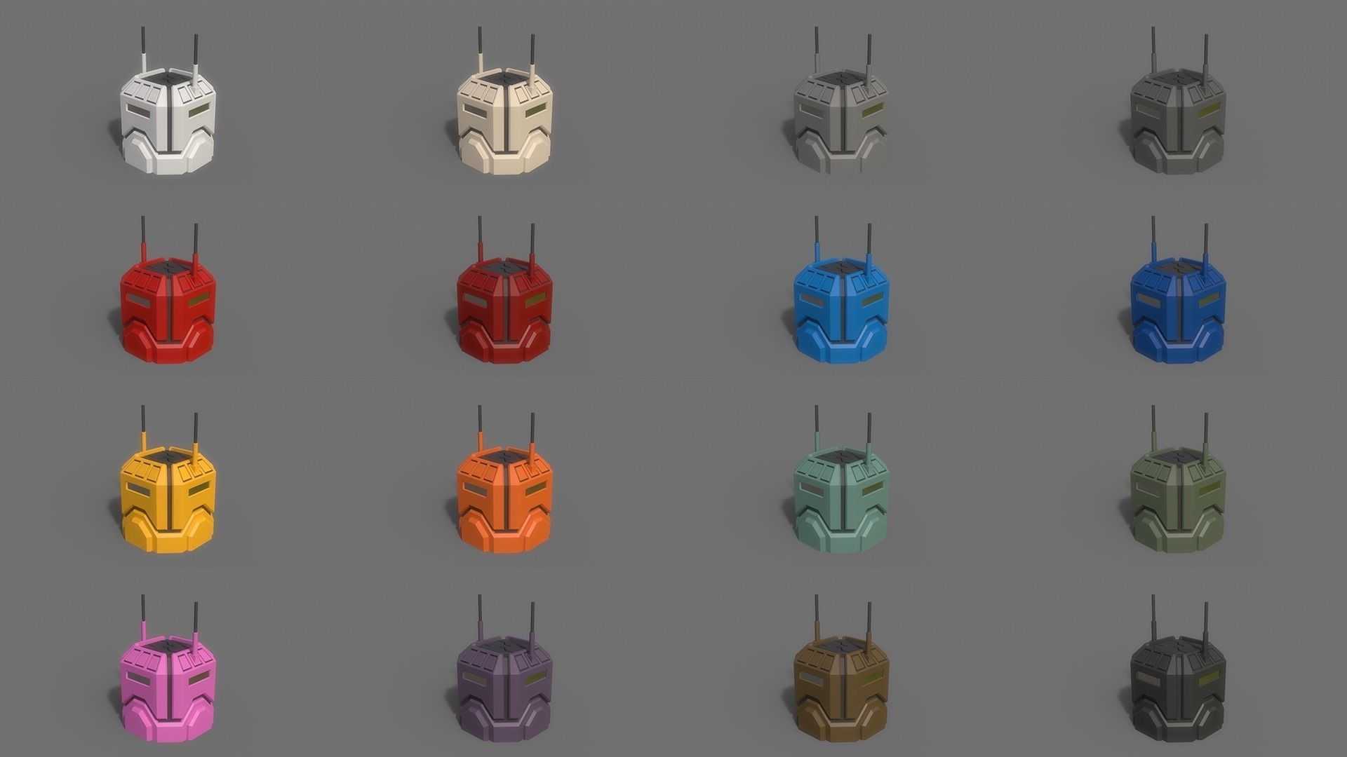 PBR Sci-Fi Building A02 Low-poly 3D model_2