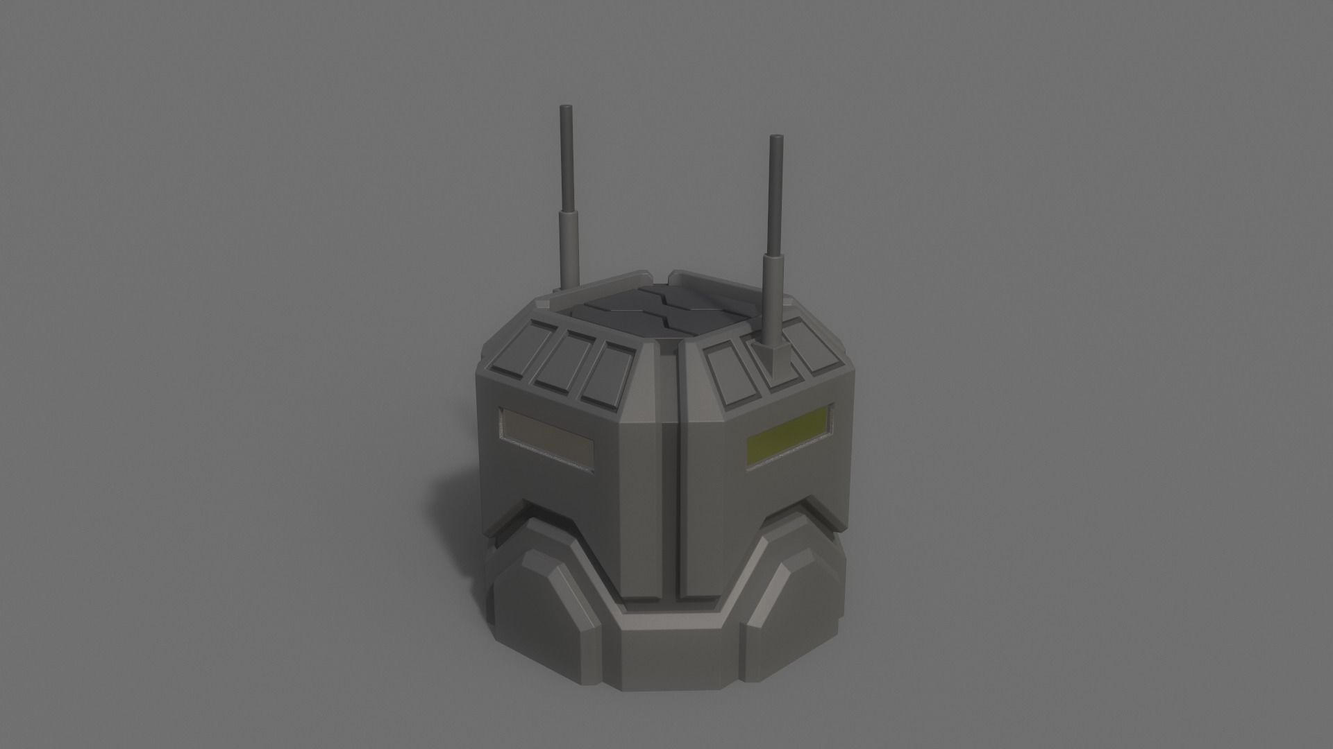PBR Sci-Fi Building A02 Low-poly 3D model_7