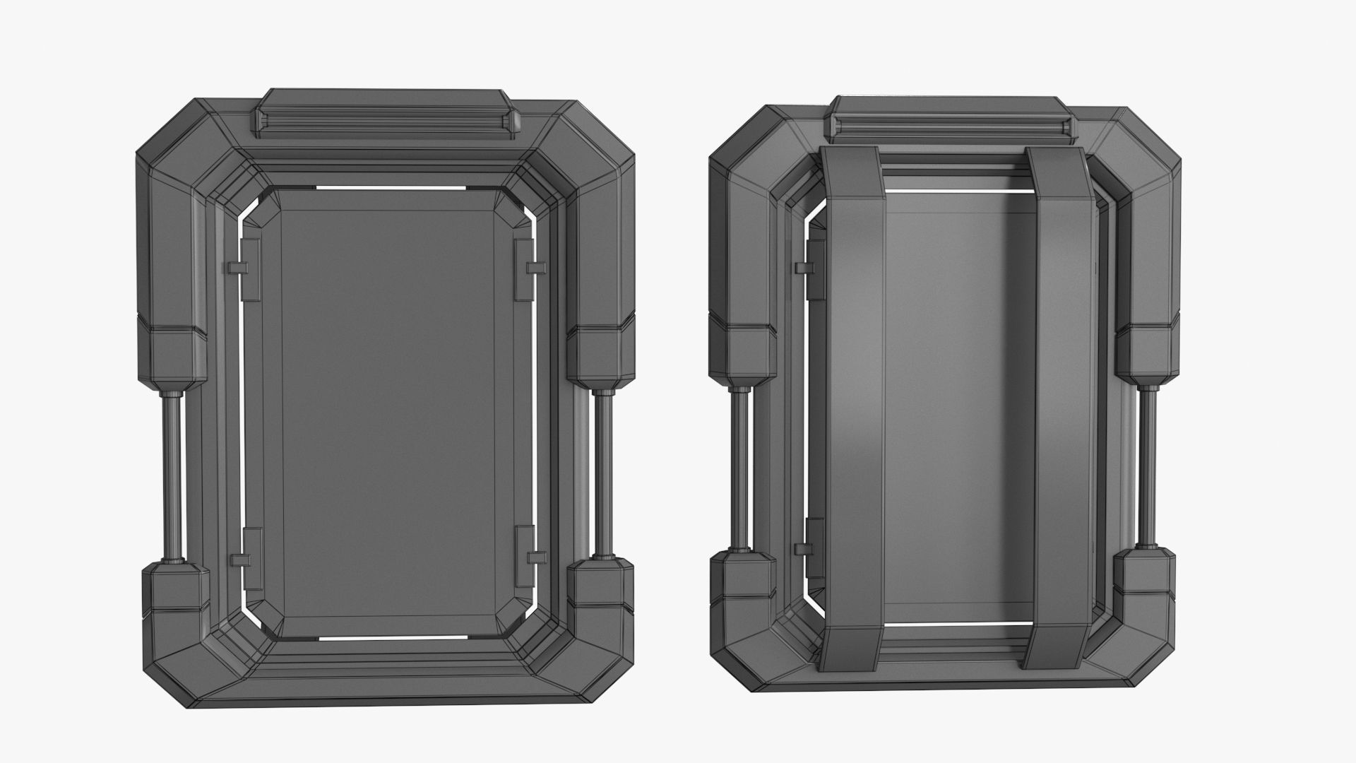 Sci-Fi Digital Hand Scanner Low-poly 3D model_14