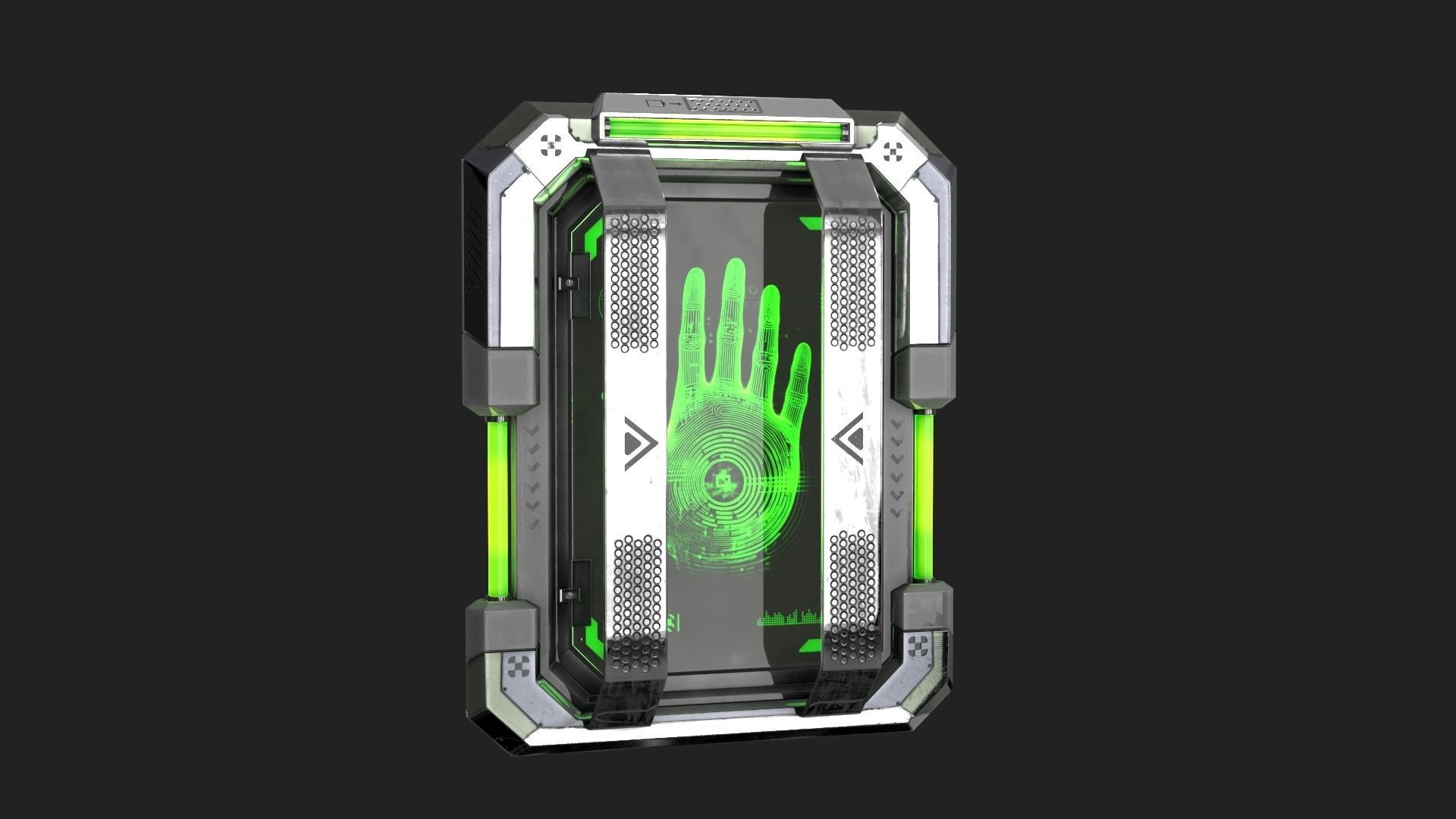 Sci-Fi Digital Hand Scanner Low-poly 3D model_12