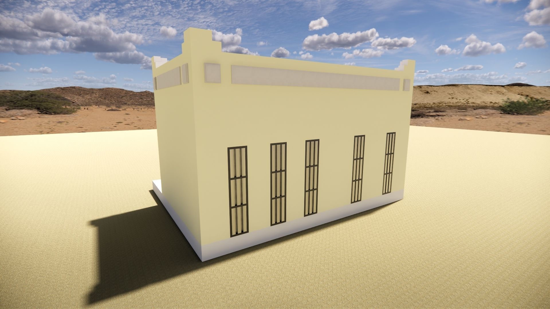 Small Electrical Substation Building in Revit 3D model_2