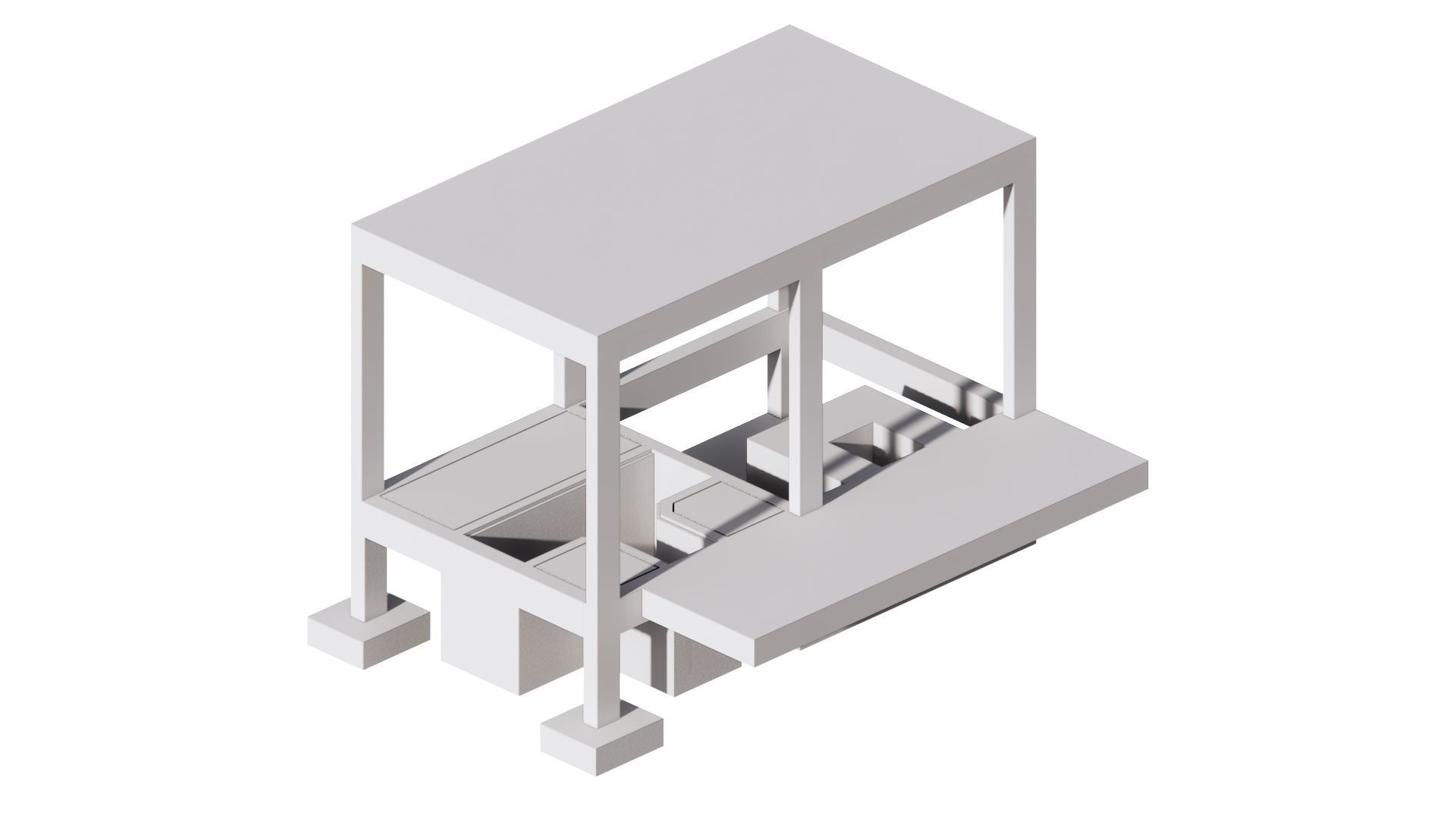 Small Electrical Substation Building in Revit 3D model_7