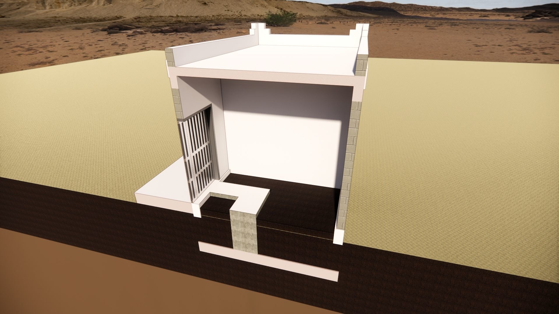 Small Electrical Substation Building in Revit 3D model_11