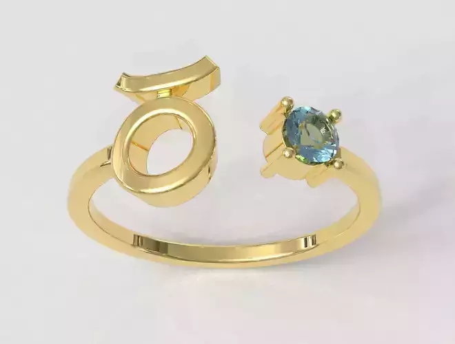 Zodiac Ring - Taurus 3D print model
