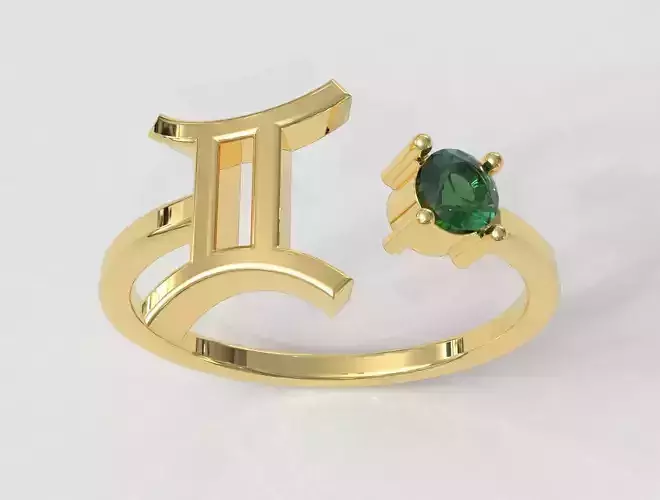 Zodiac Ring - Gemini 3D print model
