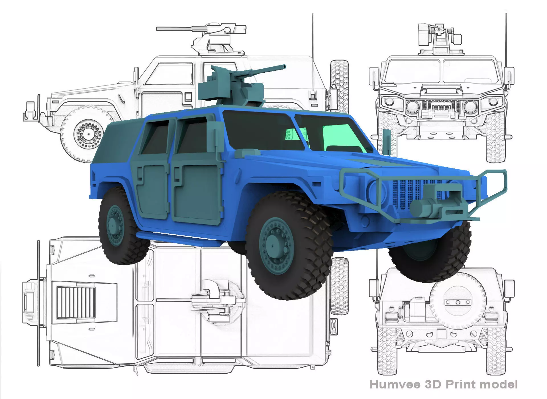 Humvee  3D print model_0