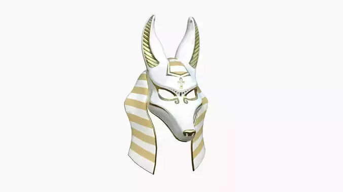 Anubis Mask A02 - Egyptian Gods Character Fashion Clothing  Low-poly 3D model