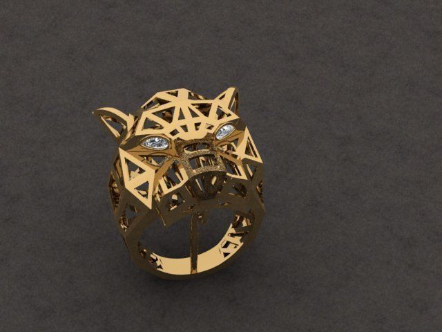 tiger ring 3D print model_2
