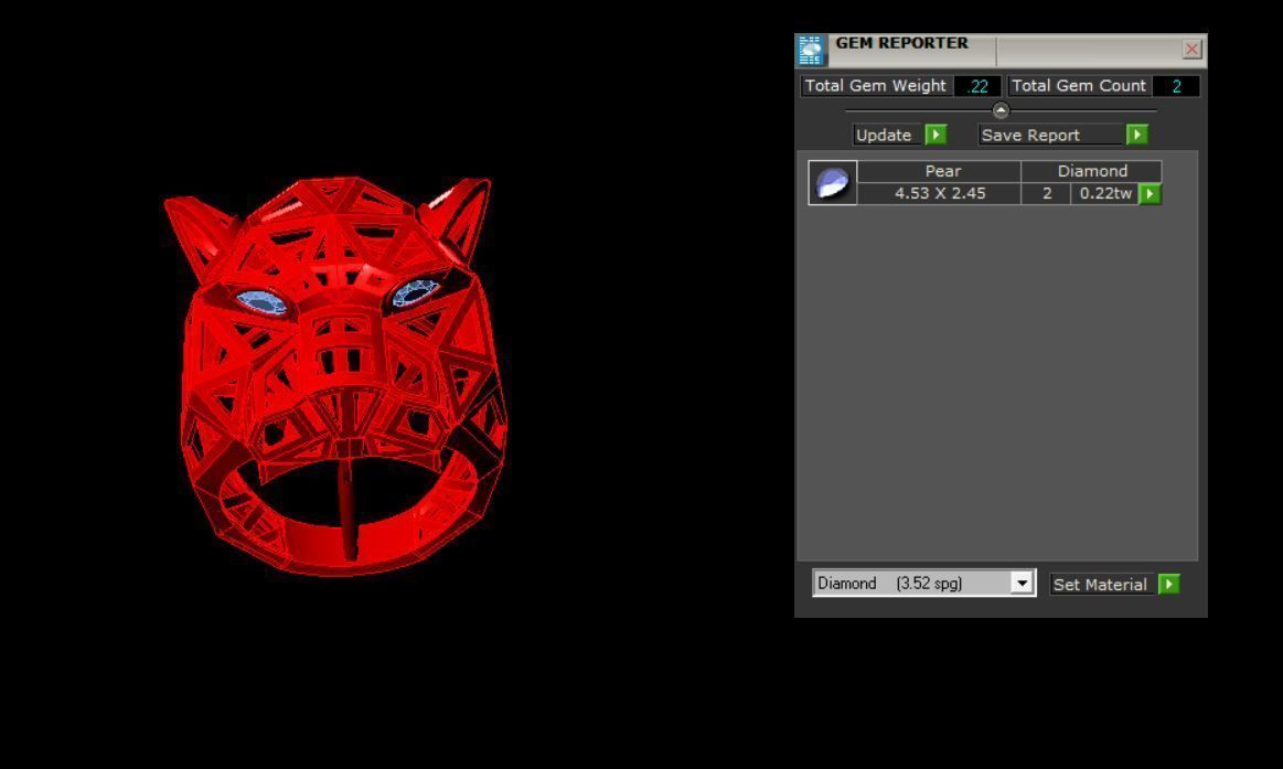 tiger ring 3D print model_1