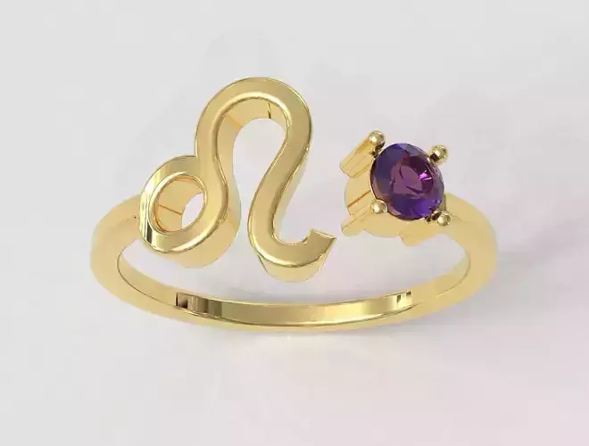 Zodiac Ring - Leo 3D print model