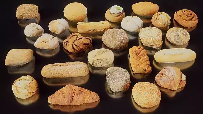 25 Baked Goods 3D Model Pack 2