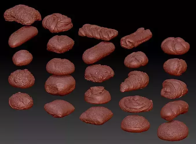 25 Baked Goods 3D Model Pack 5