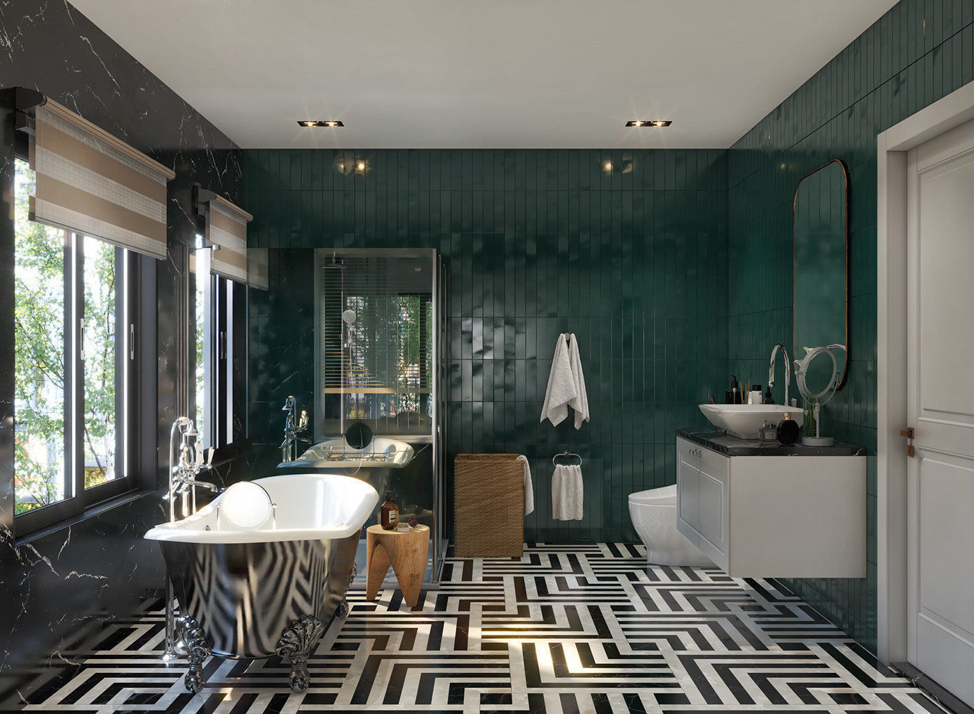 Bathroom Scene 3D model_2