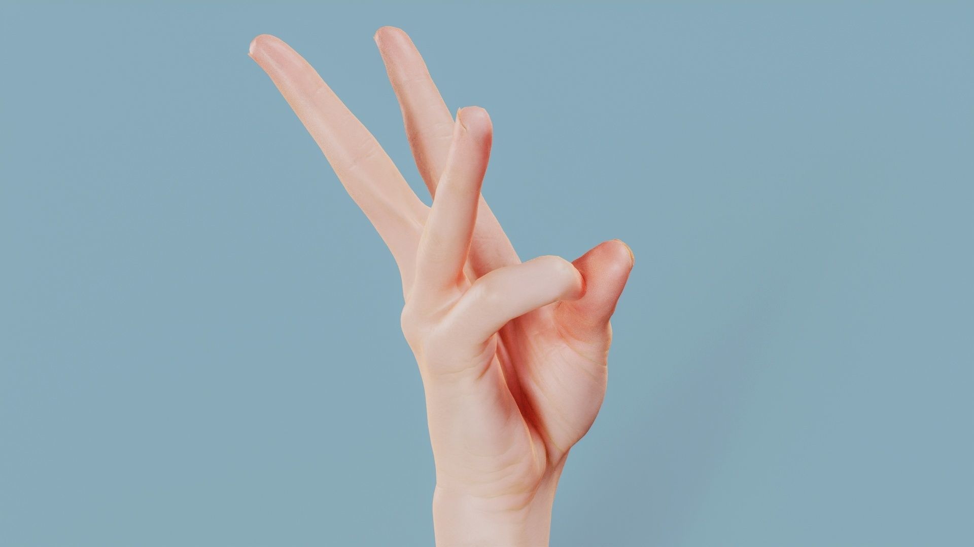 Three Please Single Hand 007 Low-poly 3D model_2