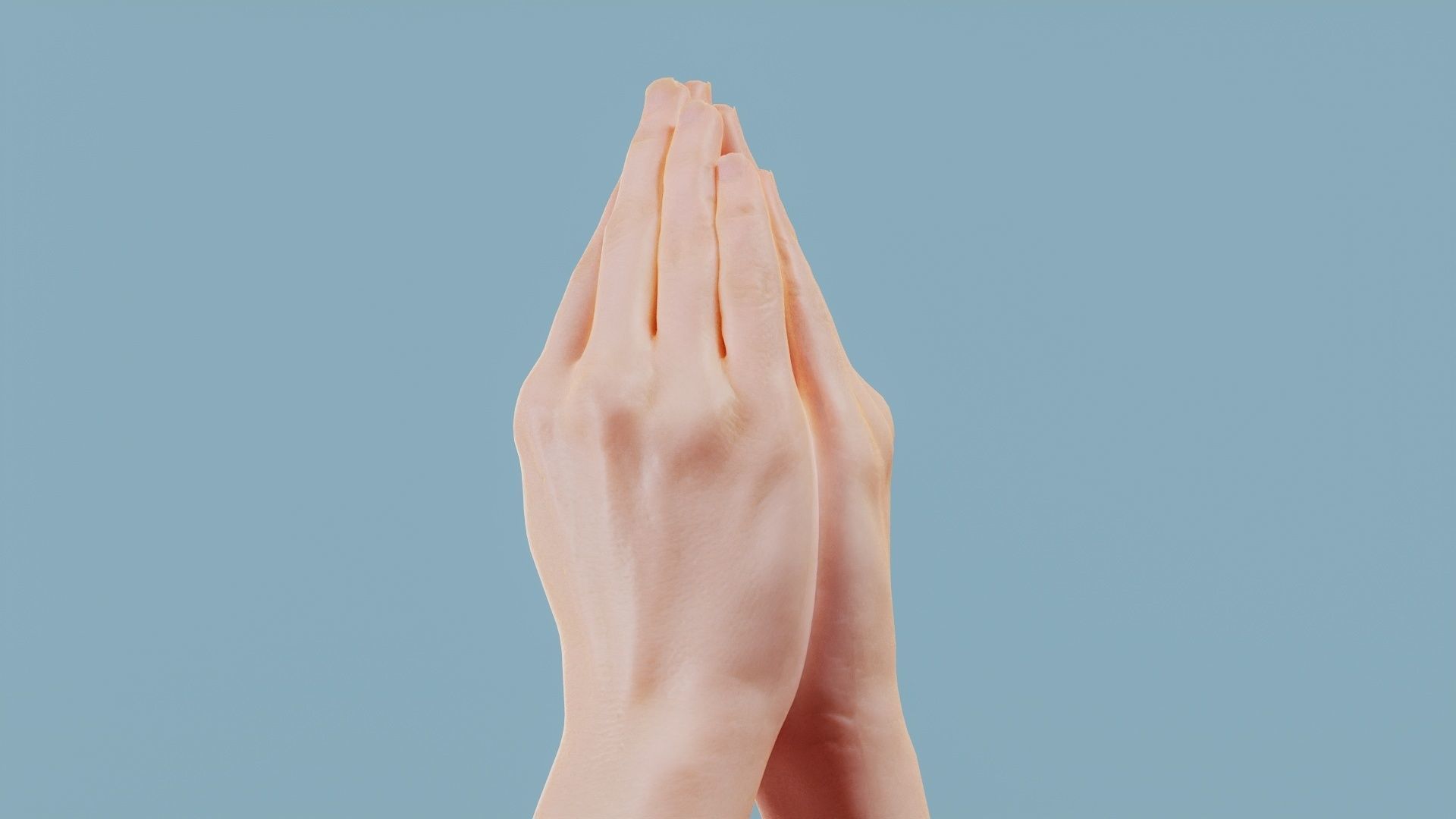 The Prayer Duo Hands 005 Low-poly 3D model_7