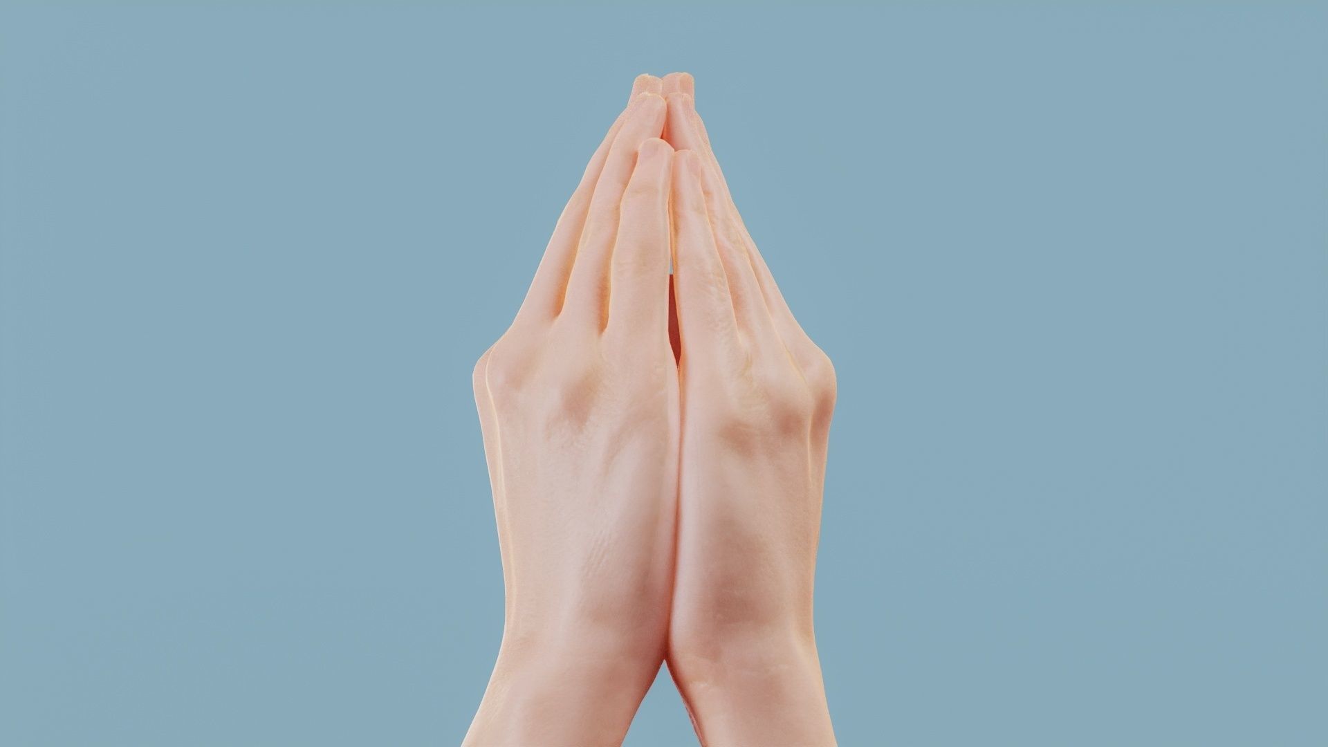 The Prayer Duo Hands 005 Low-poly 3D model_6