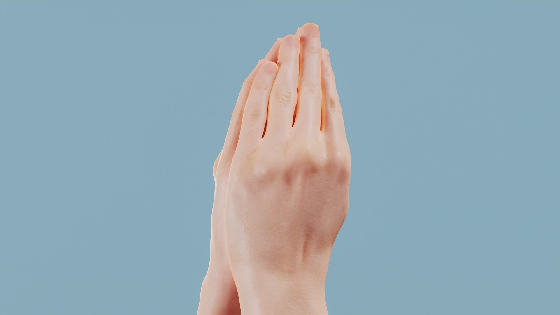 The Prayer Duo Hands 005 Low-poly 3D model_4