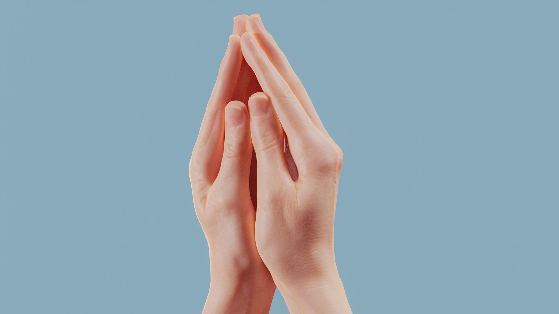 The Prayer Duo Hands 005 Low-poly 3D model_11