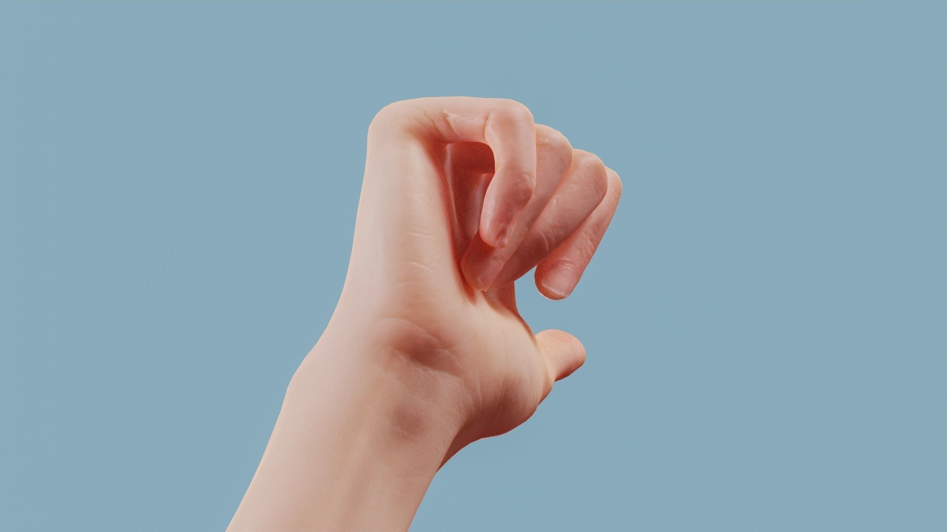 The Hitch Hiker Single Hand 013 Low-poly 3D model_2