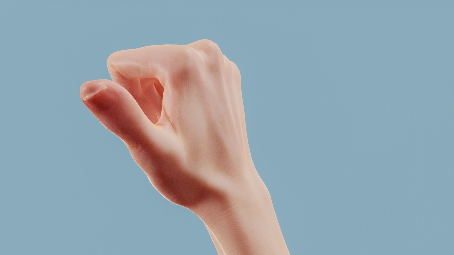 The Hitch Hiker Single Hand 013 Low-poly 3D model_8