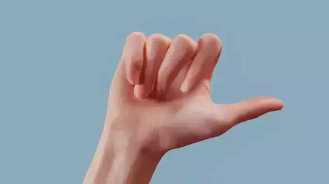 The Hitch Hiker Single Hand 013 Low-poly 3D model