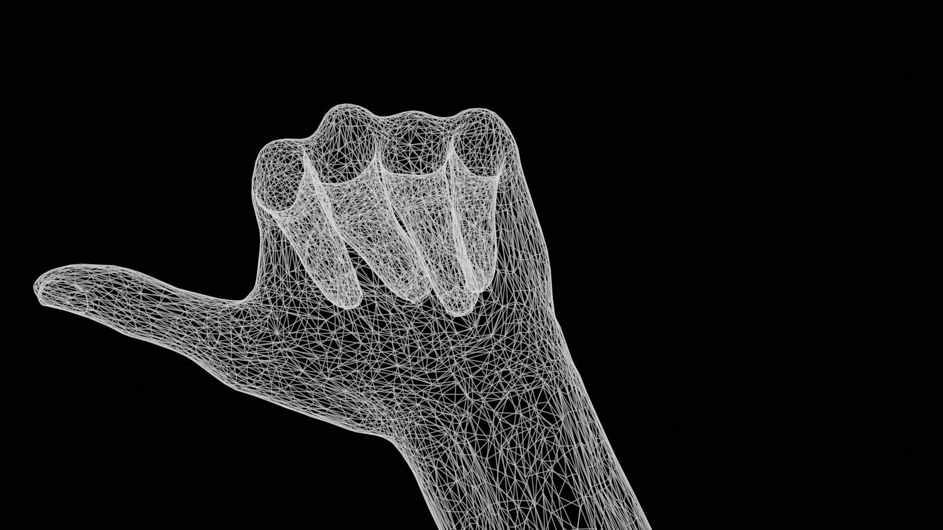 The Hitch Hiker Single Hand 013 Low-poly 3D model_13